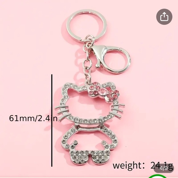 Hello Kitty Rhinestone Keychain - Picture 2 of 5